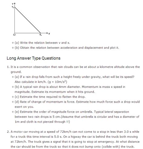 motion in a straight line questions and answers pdf